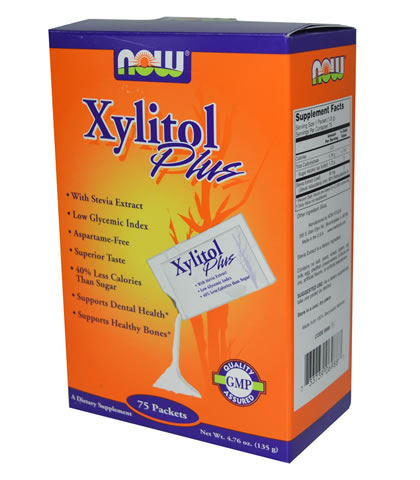 Xylitol Plus, Now Foods 75 Packets - Click Image to Close